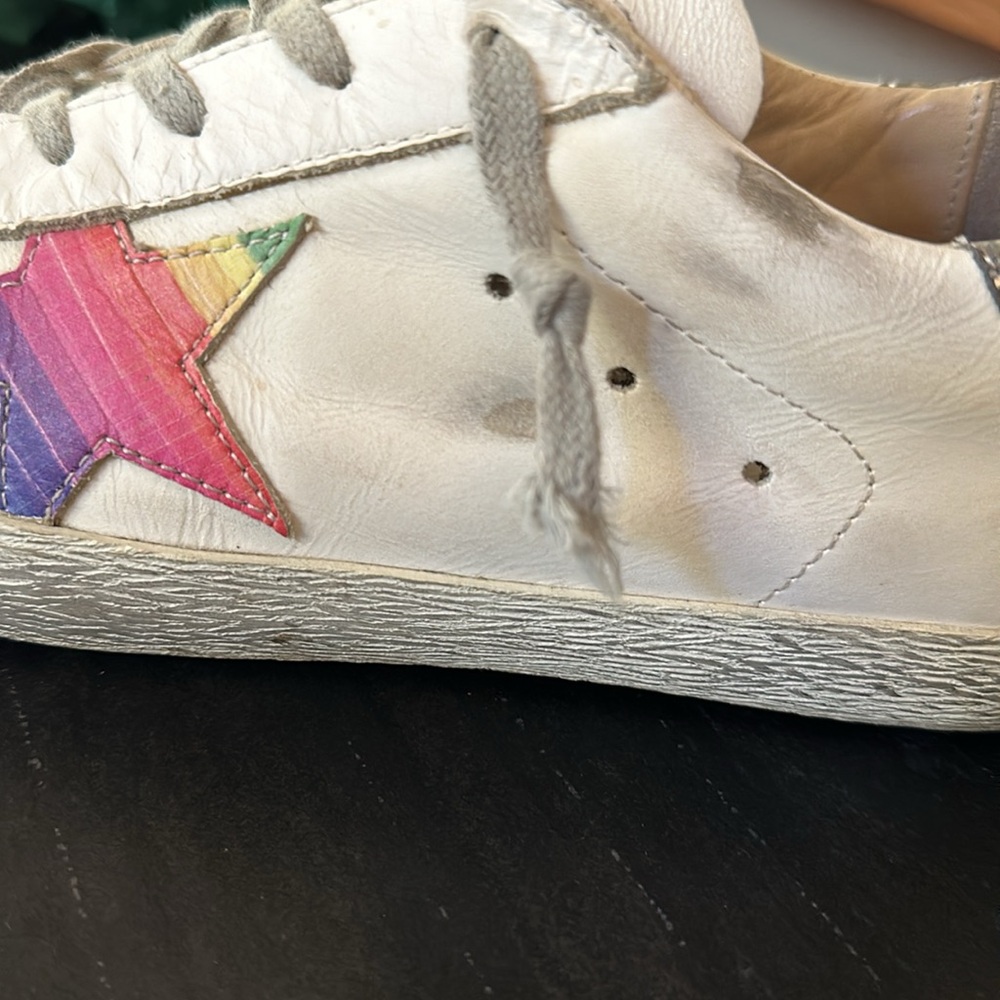 Golden Goose Womens Private Edition Superstar Silver Glitter Sneakers SZ 40 - Picture 10 of 10